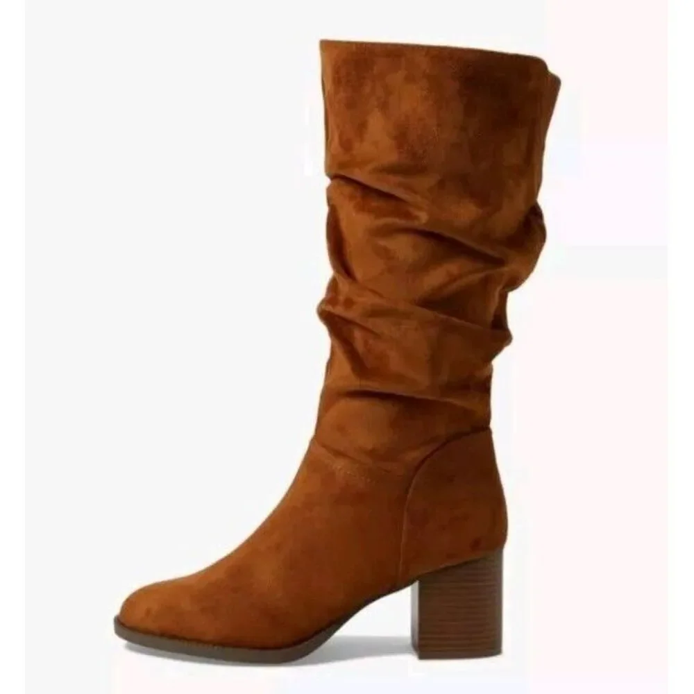 Kenneth Cole‎ Reaction Sonia Slouch Boots Women's Size 7.5 Caramel Brown